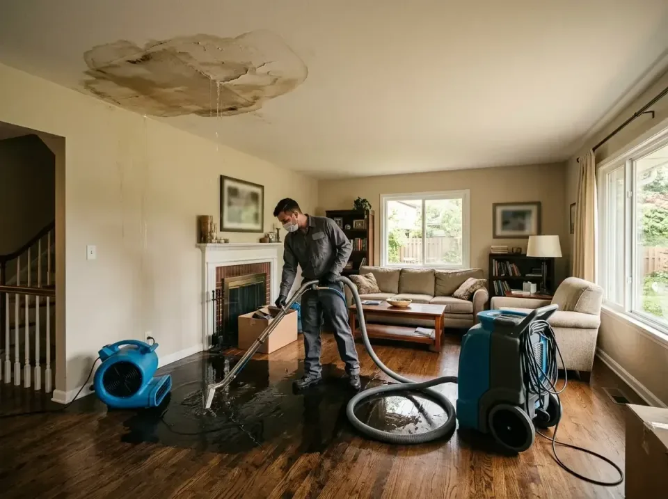 attic-pipe-burst-ceiling-drip-008 — frequently asked questions, Water Damage Restoration & Carpet Care in Bethel, OH
